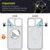 Coque magnétique et transparente en cristal rigide pour iPhone CWS